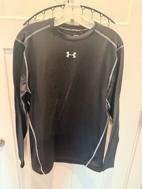 Under Armour ColdGear Compression Shirt Men XL Black Long Sleeve Base Layer
